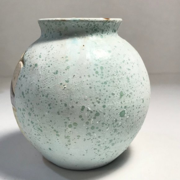 Vintage Mexican Tonala Pottery Vase Signed R. Gonza Artist Made in Mexico Pastel - Picture 5 of 14